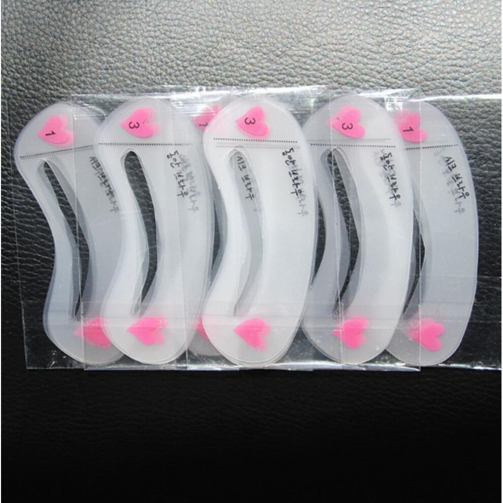 (3 Pcs) 24 Styles Eyebrow Stencil Kit Makeup Tools Diy Beauty Eyebrow Template Stencil For Women Accessories