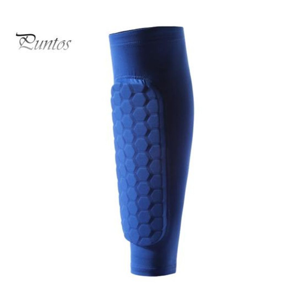 (blue, L 1pc) 1pc/2pcs Soccer Shin Guards Calf Compression Sleeves With Honeycomb Pads Shin Splint Supports For Adults Kids
