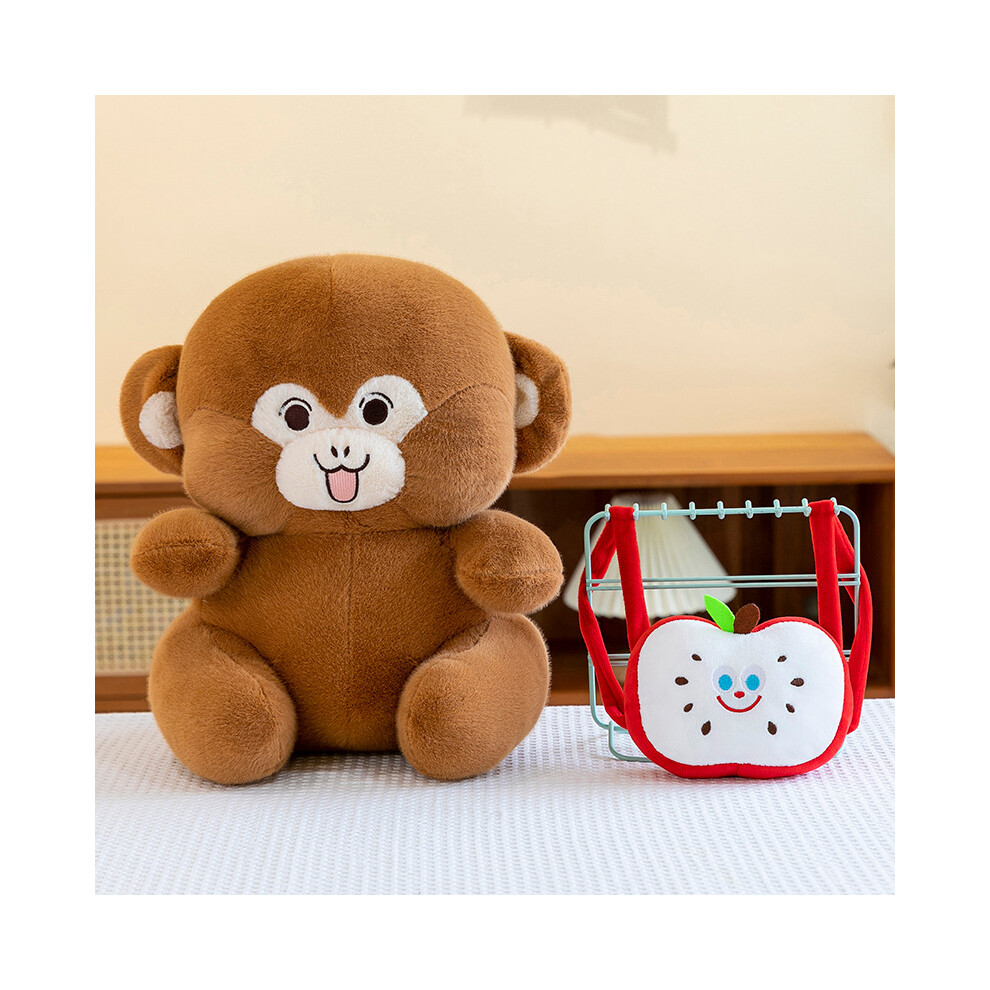 (Apple,40cm)Sac à dos câlin singe peluche peluche animal en peluche matière douce enfants poupée cadeaux