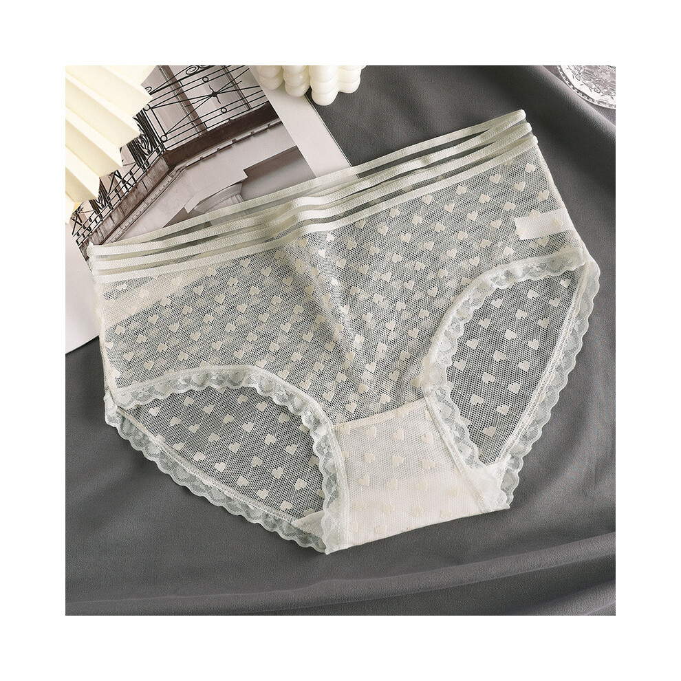 (Light Yellow,L)Sous-vêtement triangle dentelle confortable élégant pour femme en été couleurs et tissu respirant