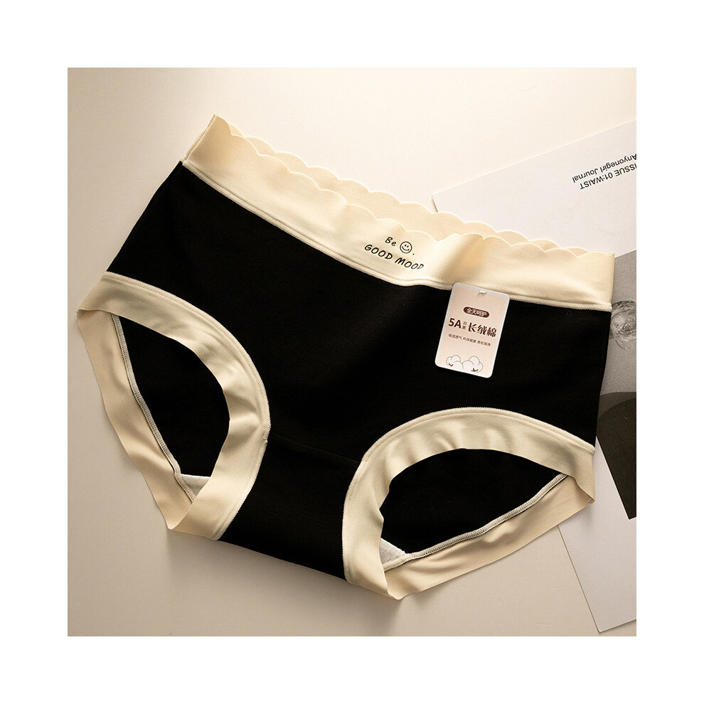 (Black,XL)Culotte en coton doux pour fille de taille moyenne design élégant disponible en plusieurs couleurs