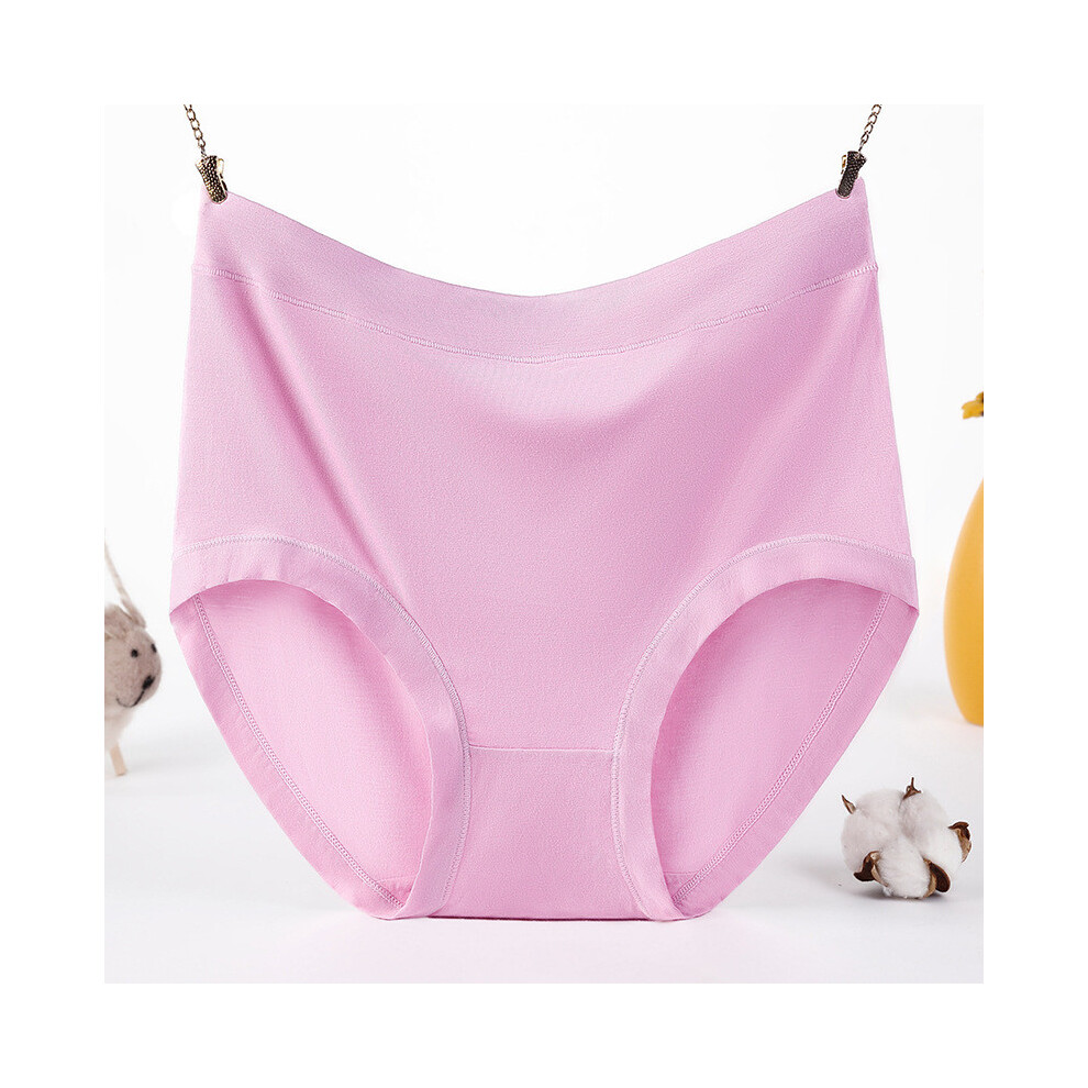 (Light Purple,XXL)Sous vêtement modal taille haute respirant pour femme confortable grande taille string