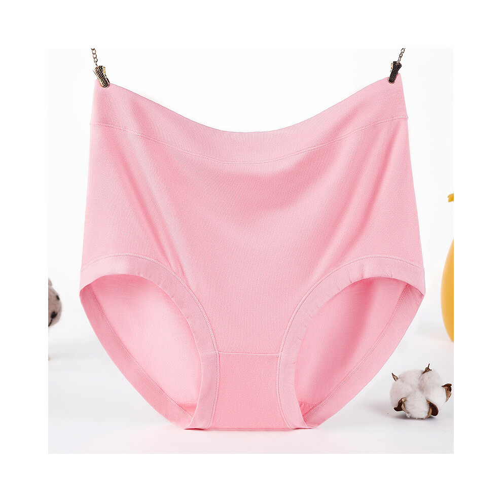 (Light Red,XL)Sous vêtement modal taille haute respirant pour femme confortable grande taille string