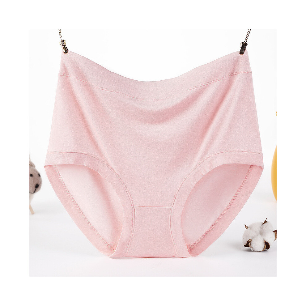 (Light Pink,XXL)Sous vêtement modal taille haute respirant pour femme confortable grande taille string