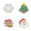 (As show, One size) 4pcs Christmas Badge 1