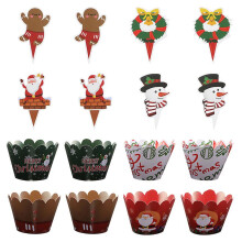 (As show, One size) 24pcs Christmas Cake Supplies