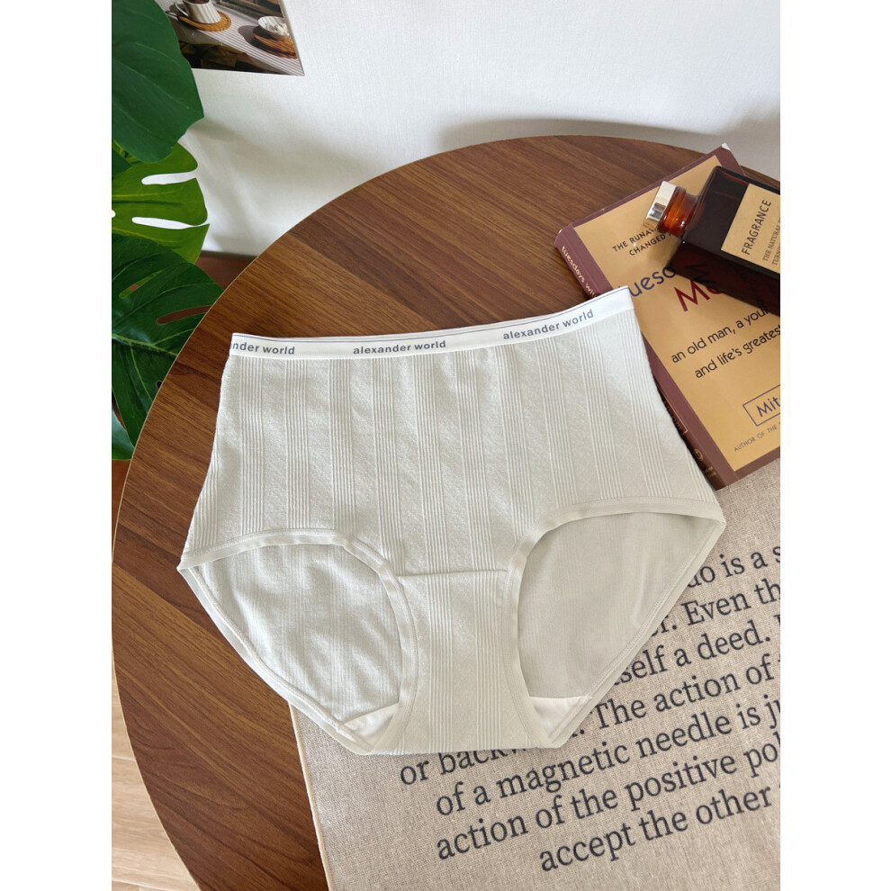 (Gray,L)Slip taille haute en coton pour femme avec confort antibactérien respirant et design élégant