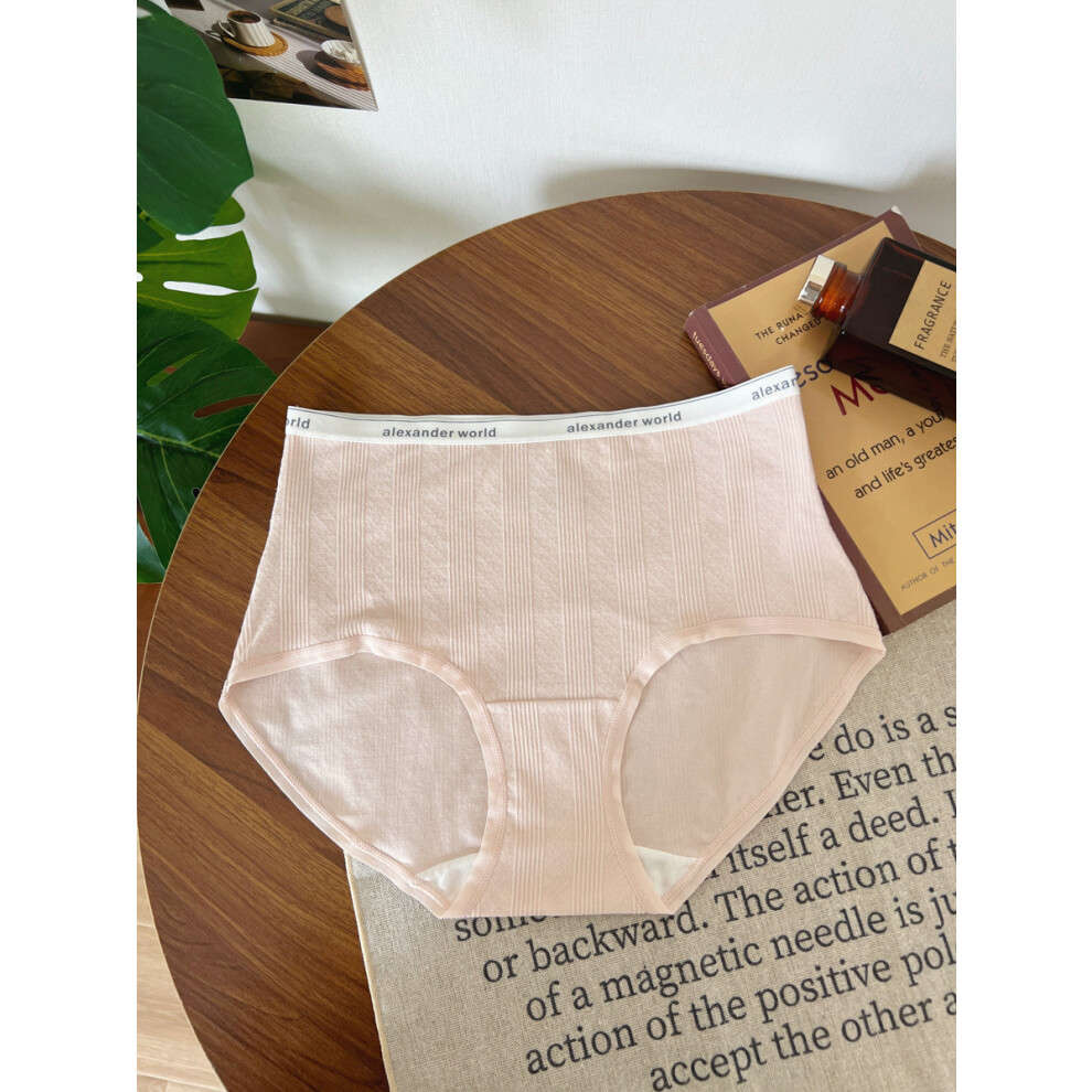 (Pink,L)Slip taille haute en coton pour femme avec confort antibactérien respirant et design élégant