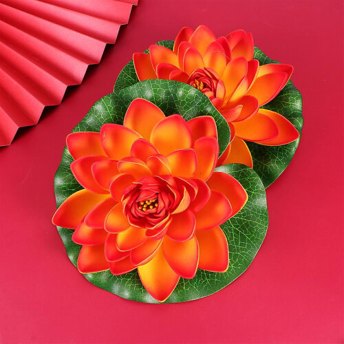 (As show, One size) 6pcs Lotus Flower Pond Decor 2