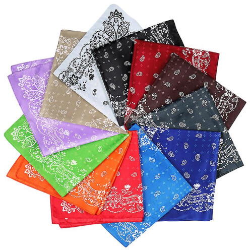 (As show, One size) 12pcs Printed Hankerchief