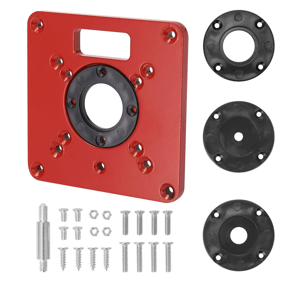 (As Show, One Size) Multifunctional Router Table Insert Plate Woodworking Benches Aluminium Wood Router Trimmer Models E 6909775560839