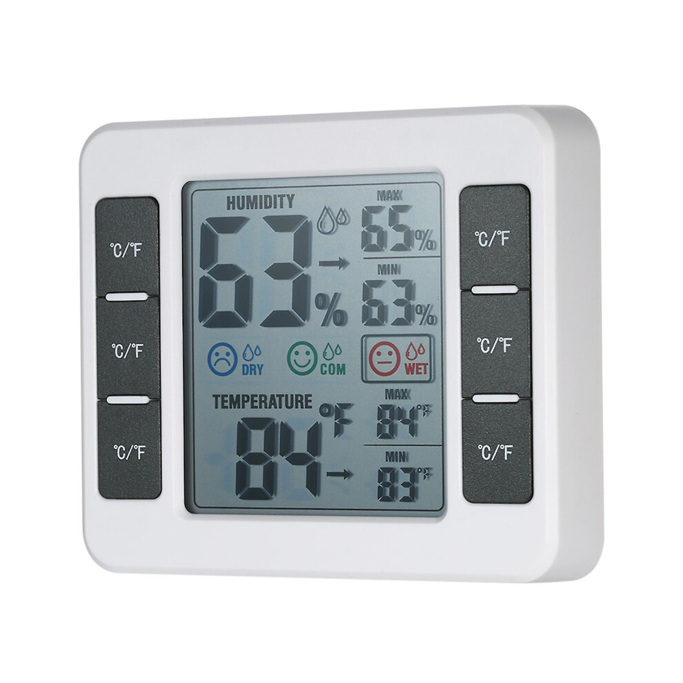(As show, One size) LCD Digital Indoor Thermometer Hygrometer Room / Temperature Humidity Gauge Meter Thermo-Hygromete