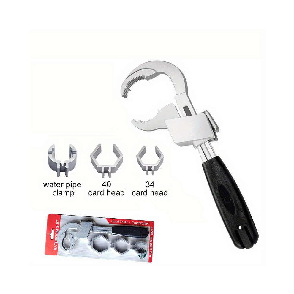 (Bathroom Wrench) A Versatile Adjustable Wrench Set Suitable For Narrow Spaces And Pipe Maintenance - A Multifunctional Tool Ideal For Maintenance In 9098361274698