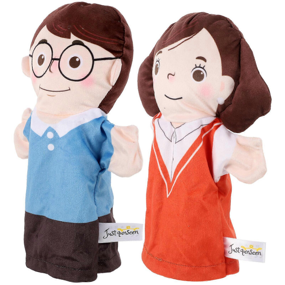 Kricely (25.00X20.00x5.00cm, Assorted Color1) 2Pcs Hand Puppet Figures Story Doll Figures Hand Puppets Realistic Puppet Figures For Kids