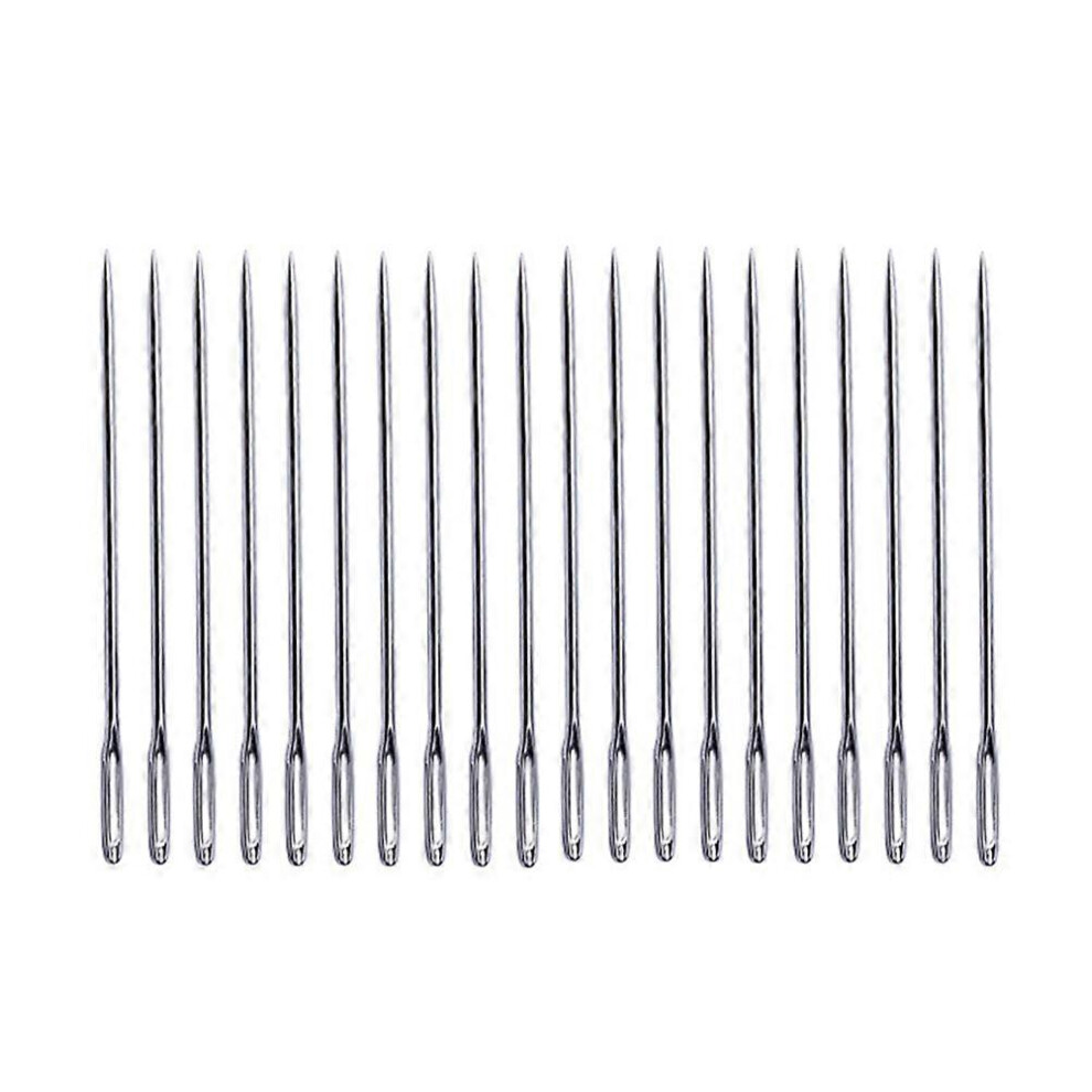 Kricely (As Show, One Size) 100Pcs Large Hole Blunt Needles Diy Long Steel Yarn Knitting Needles Sewing Needles