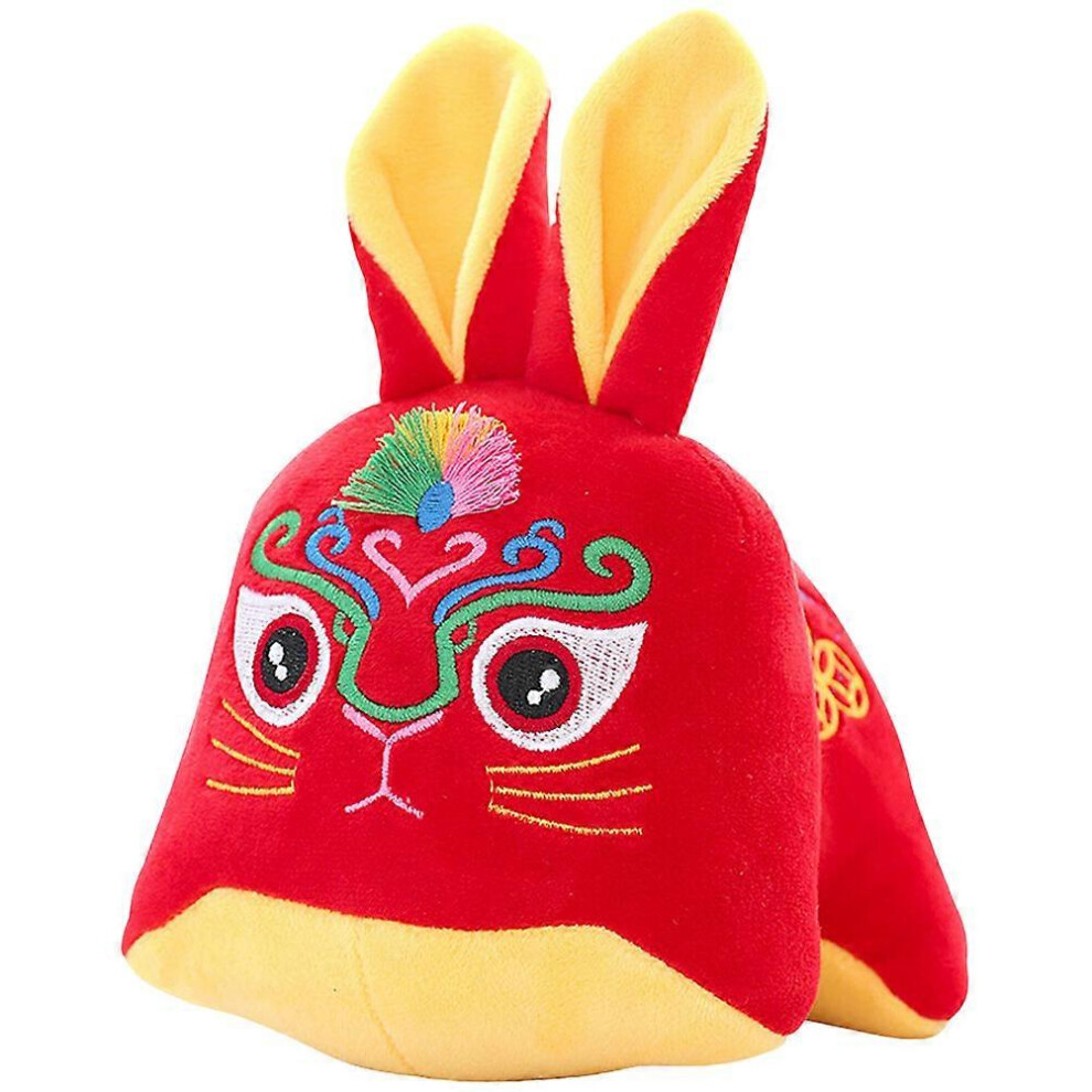 Kricely (As Show, One Size) Stuffed Rabbit Mascot Toy Lovely Zodiac Bunny Doll New Year Doll Ornament