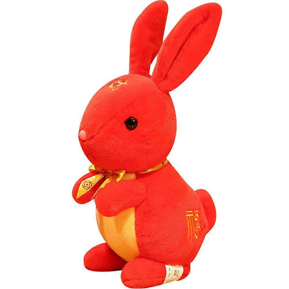 Kricely (As Show, One Size) Year Of The Rabbit Doll 25Cm Bunny Doll Toy Rabbit Stuffed Toy Mascot Plaything