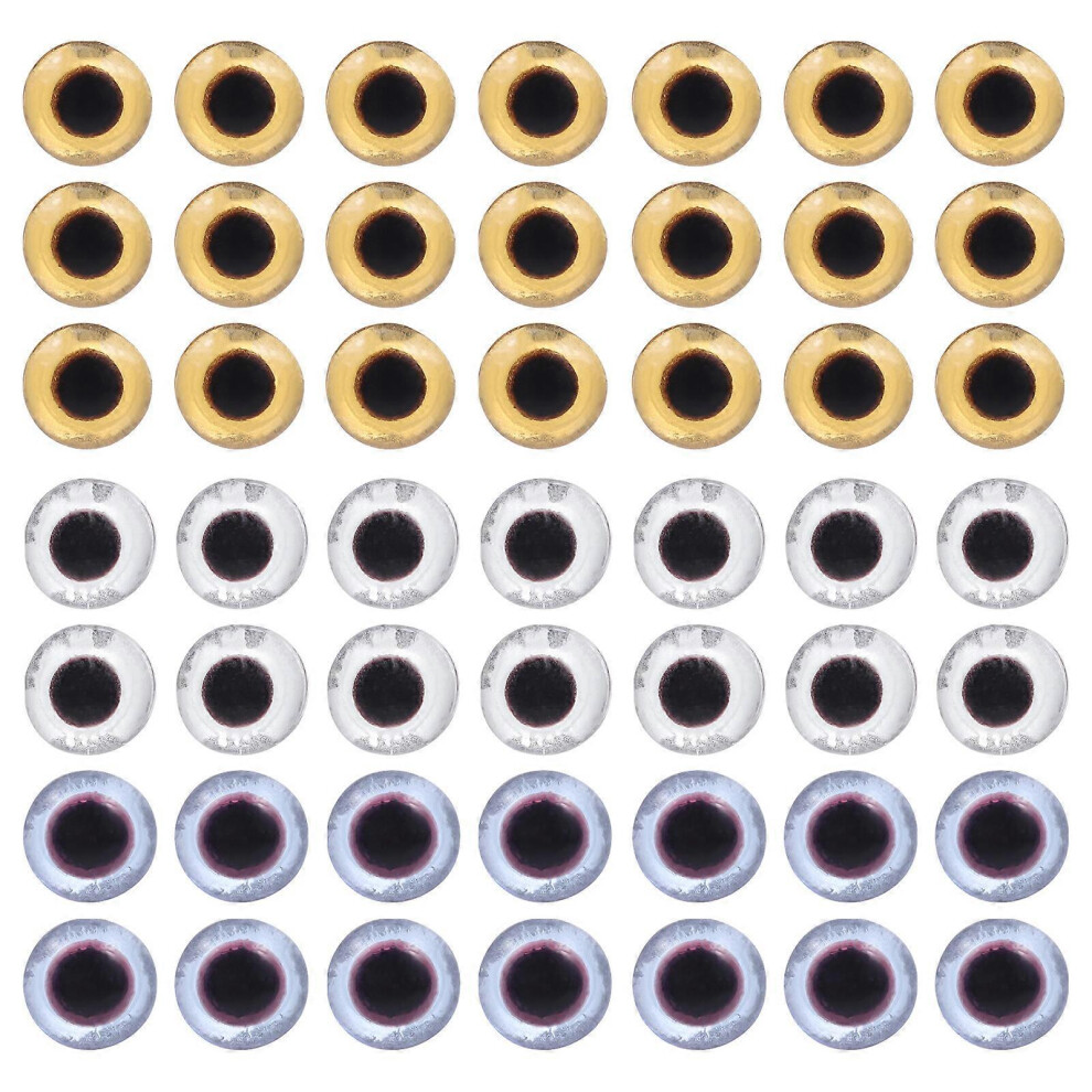 Kricely (As Show, One Size) 50 Pairs Of Diy Doll Making Accessories Diy Fake Plastic Eyes Fake Animal Toys Eyes