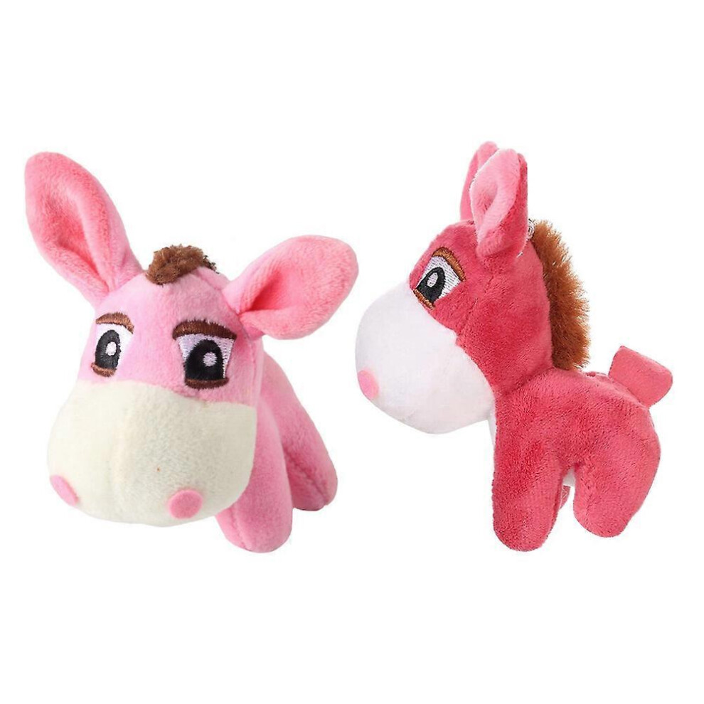 Kricely (As Show, One Size) 2Pcs Plush Donkey Keychains Animal Toys Adorable Keychains Bag Ornaments