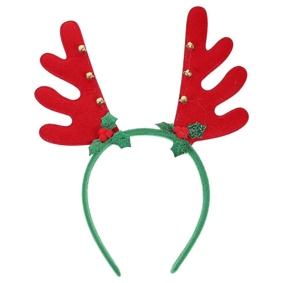 Kricely (As Show, One Size) Reindeer Antler Headband Festive Xmas Hair Clasp Christmas Headband For Party