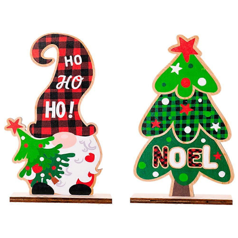 Kricely (As Show, One Size) 4Pcs Christmas Element Decorations Craft Xmas Themed Adornments Tabletop Decorations