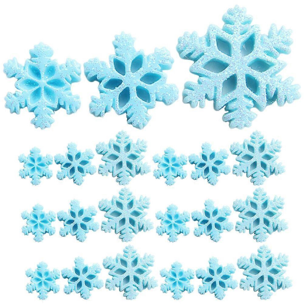 Kricely (As Show, One Size) 36Pcs Tiny Resin Snowflakes Decoration Diy Snowflake Craft Embellishment For Headdress Making