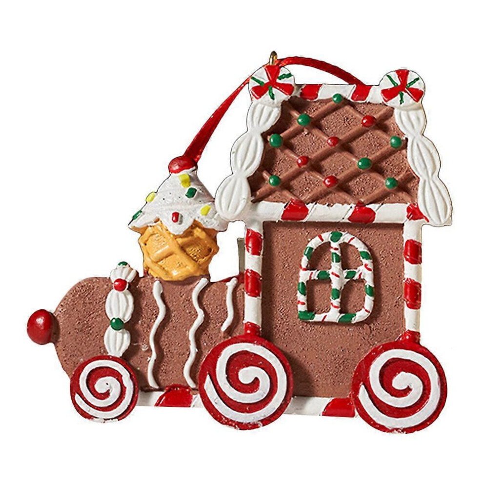 Kricely (8X7x1cm, One Size) Christmas Resin Gingerbread Ornament Christmas Tree Hanging Decoration Festival Gift