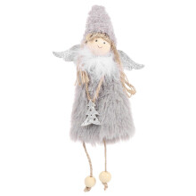 (Grey, One size) 1pc Short Fiber Doll Party Doll Short Fiber Pendant Angel Girl Pendant