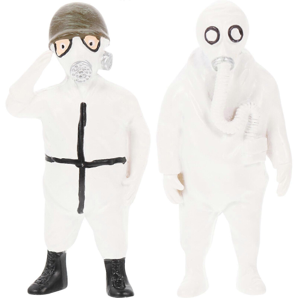 Kricely (White1, One Size) 2Pcs Tiny People Figurines Doctor Small Figures Miniature Figurines For Mini House