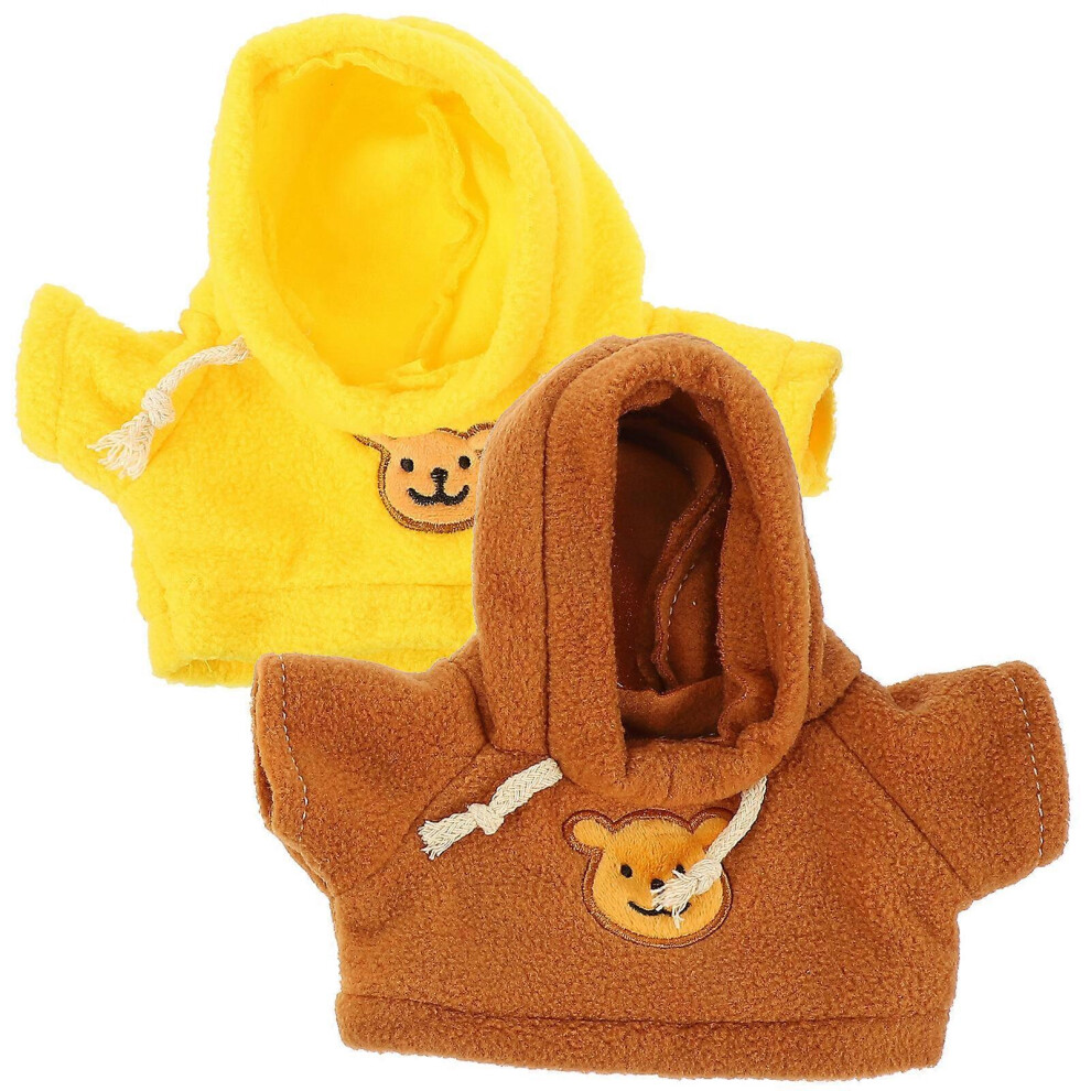 Kricely (Assorted Color2, One Size) 2Pcs Replaceable Bear Clothes Lovely Doll Costume Doll Clothes Girls Doll Dress Up Clothes