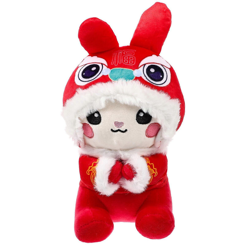 Kricely (As Shown 1, One Size) Rabbit Bunny Stuffed Toy Doll Chinese Zodiac Rabbit Mascot Toys Bunny Pillow Toy
