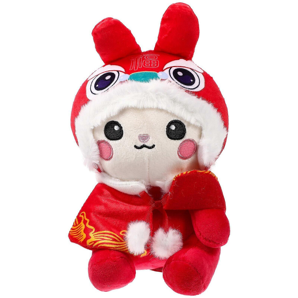 Kricely (As Shown 2, One Size) Rabbit Bunny Stuffed Toy Doll Chinese Zodiac Rabbit Mascot Toys Bunny Pillow Toy
