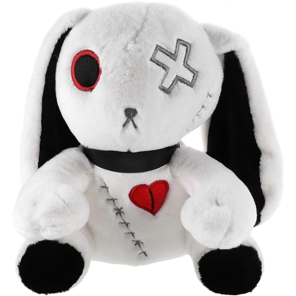 Kricely (, One Size) Halloween Bunny Doll Stuffed Animal Large Ears Plush Rabbit Funny Rabbit Doll White