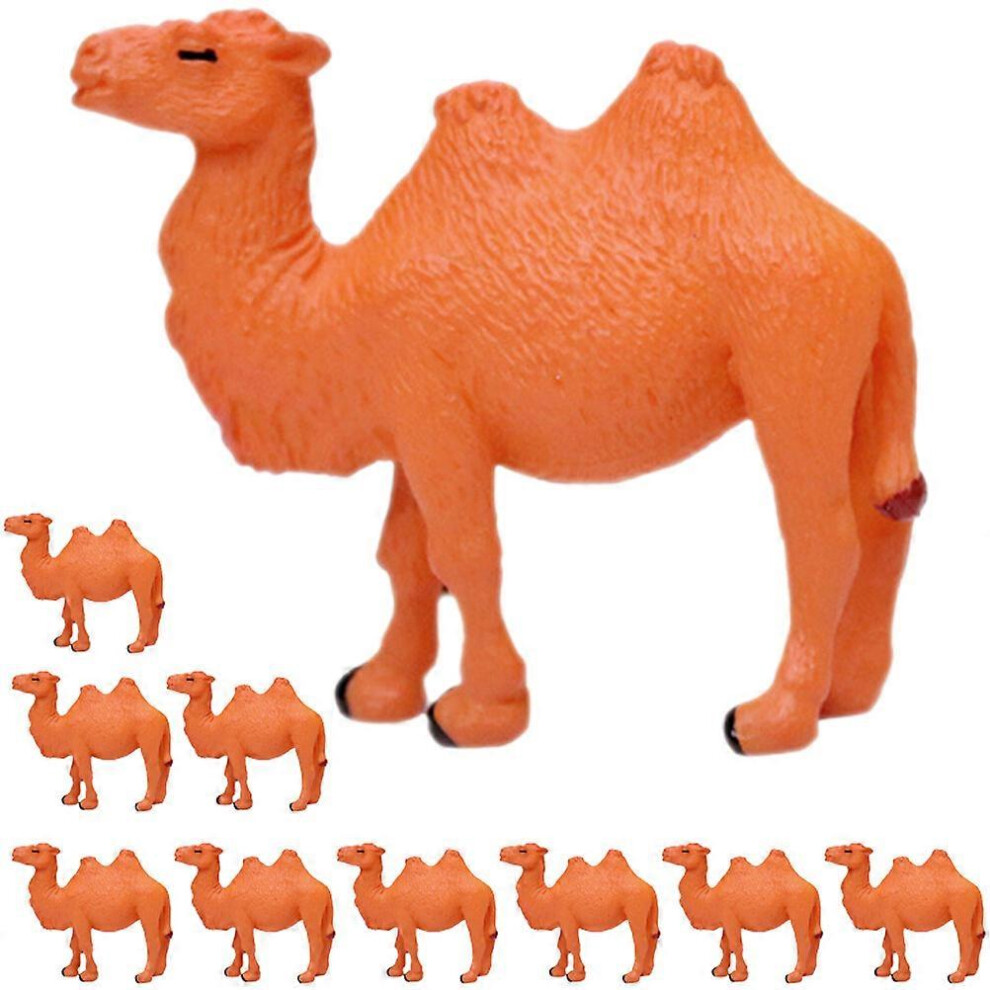 Kricely (As Show, One Size) 10Pcs Camel Figurines Lifelike Camel Models Miniature Animals Statues Action Figures