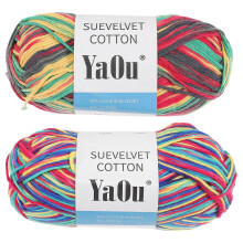 (As show, One size) 2 Boxes Crochet Thread Colored Crochet Cotton Yarn Knitting Yarn Crochet Supplies