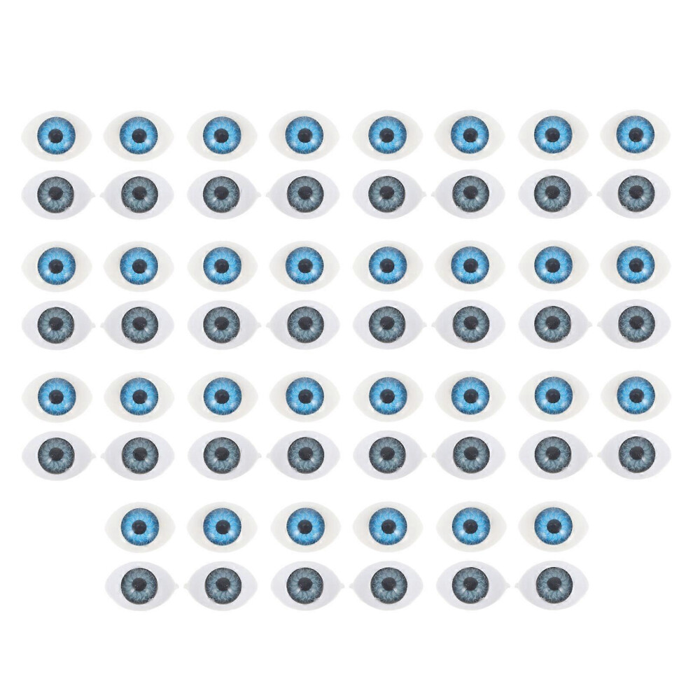 Kricely (As Show, One Size) 60Pcs Diy Dolls Eyeballs Simulation Resin Eyeballs Kindergarten Craft Tools
