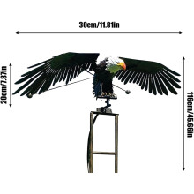 (1PC Eagle ) Wind Spinners Eagle Stakes Iron Wing Flapping Eagle Pinwheel Lawn Ornaments Crafts Garden Art Decor