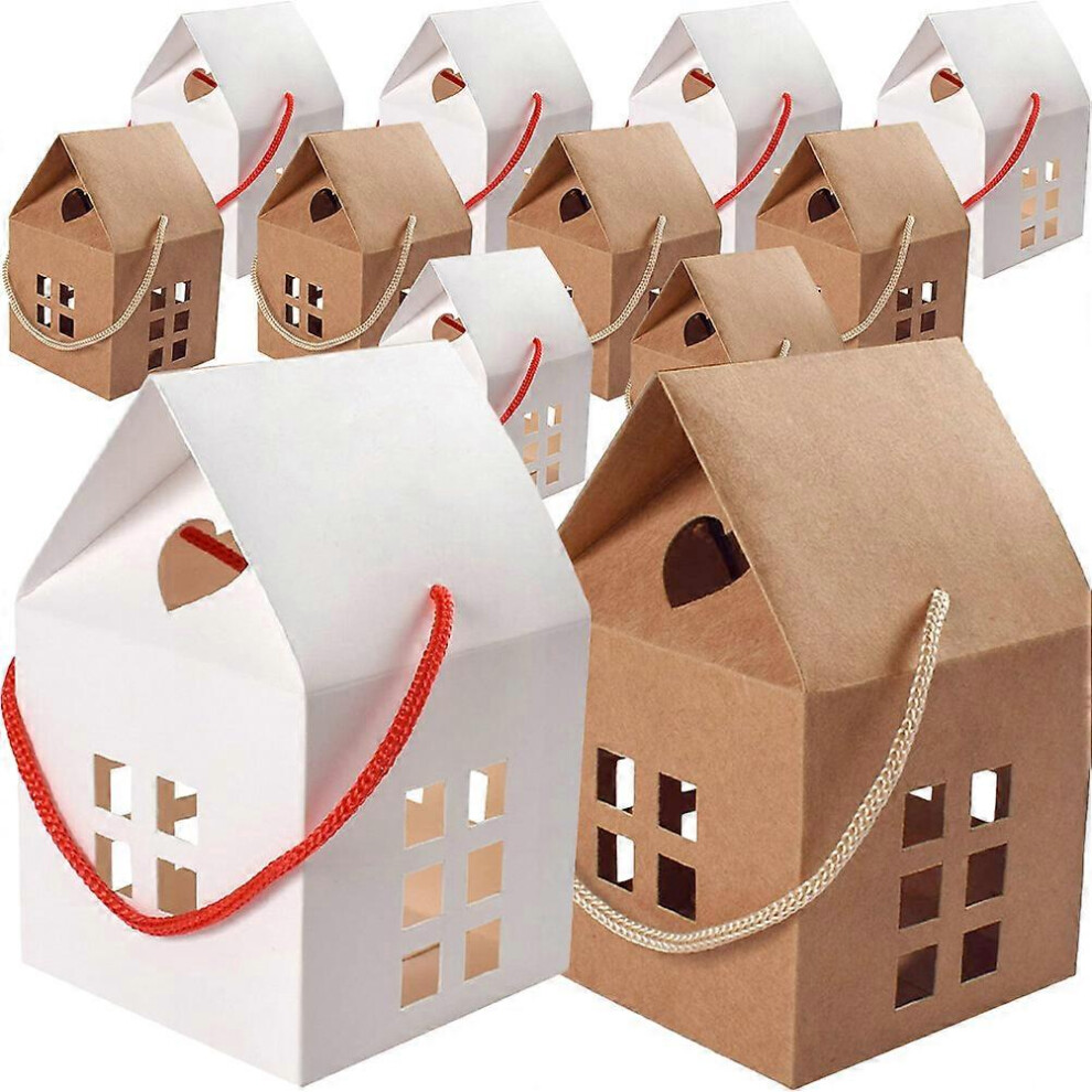 Kricely (As Show, One Size) 20Pcs Candy Boxes Party Favors Containers House Shape Gift Boxes Small Gift Cases