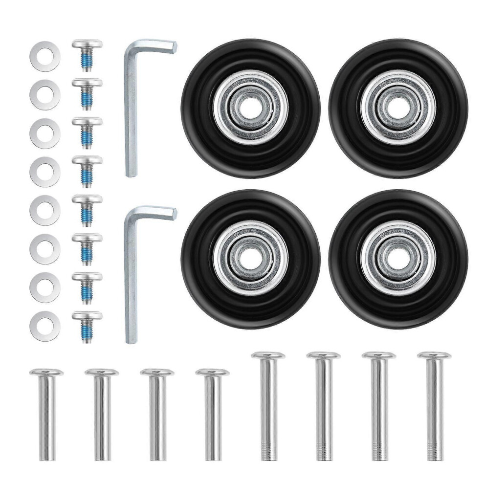 Kricely (As Show, One Size) 30Pcs Luggage Wheels Replacement Kit Caster Wheels Suitcase Swivel Caster Wheels Replacement