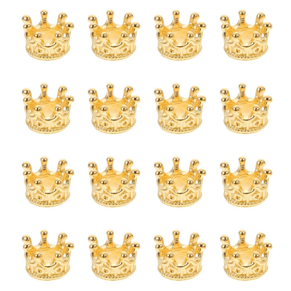 Kricely (As Show, One Size) 50 Pcs Crown Shape Pendant Jewelry Making Pendants Alloy Diy Charms Pendants