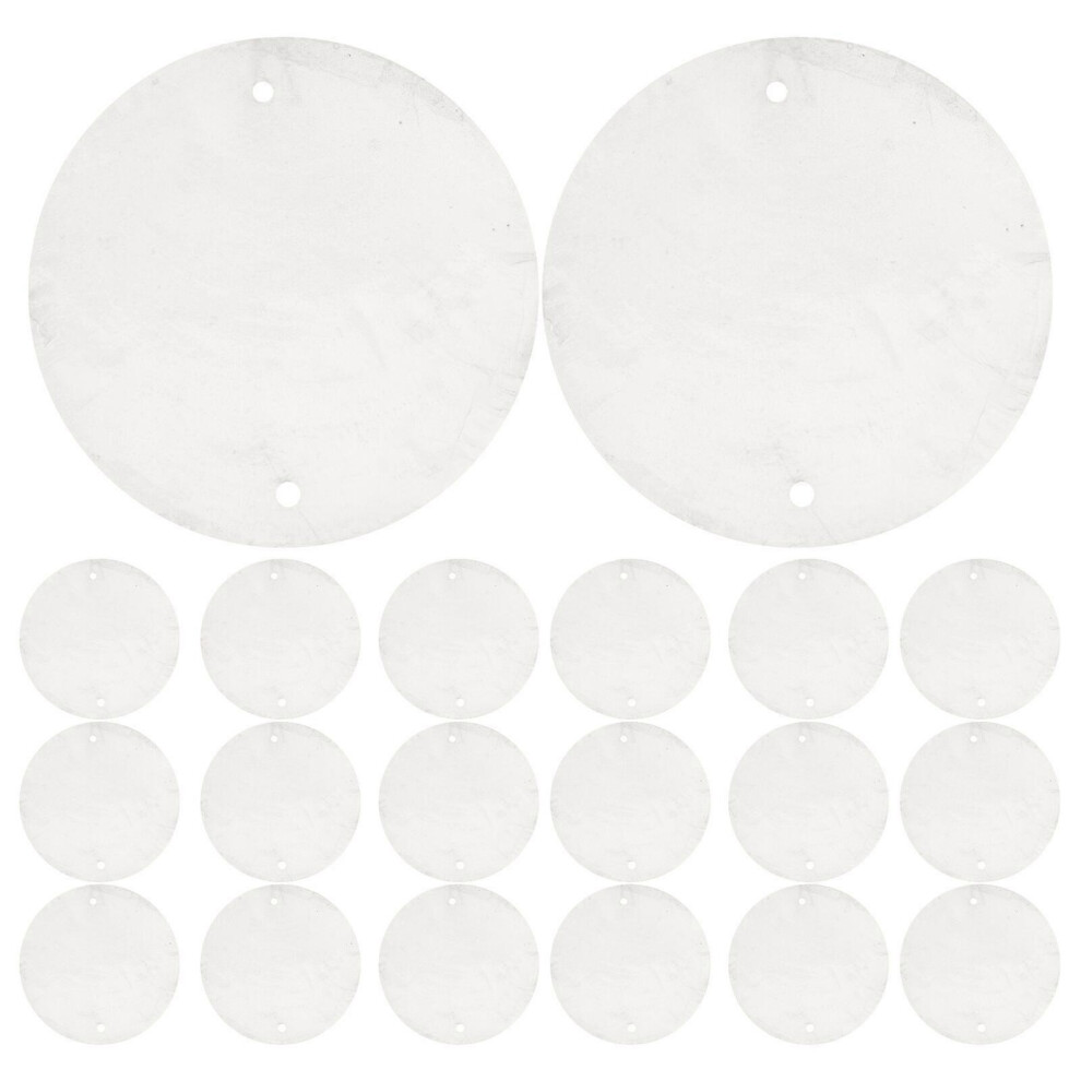 Kricely (As Show, One Size) 100Pcs Round Shells Pieces Dream Catcher Making Pendants Polished Round Slice Accessory