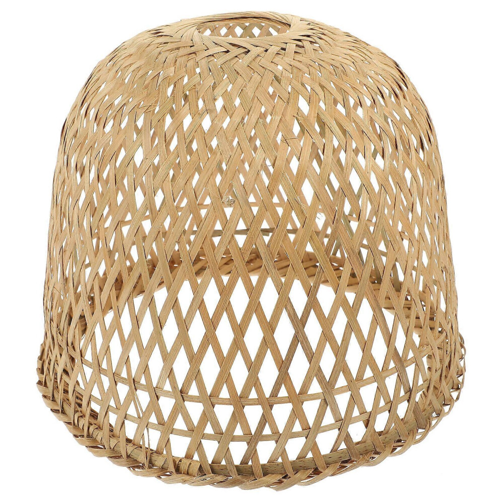 Kricely (As Show, One Size) Bamboo Lamp Shade Vintage Lampshade For Floor Table Lamp Pendant Light