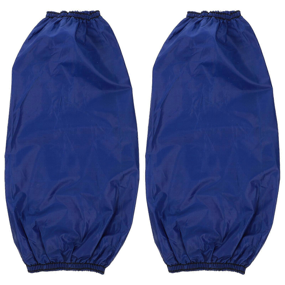 (As show, One size) 1 Pair PVC Waterproof Antifouling Oilproof Arm Sleeves Covers Oversleeves Sleevelets Cleaning Kitchen Tool (Blue)-image-OPC-PGZZHB7-NEW