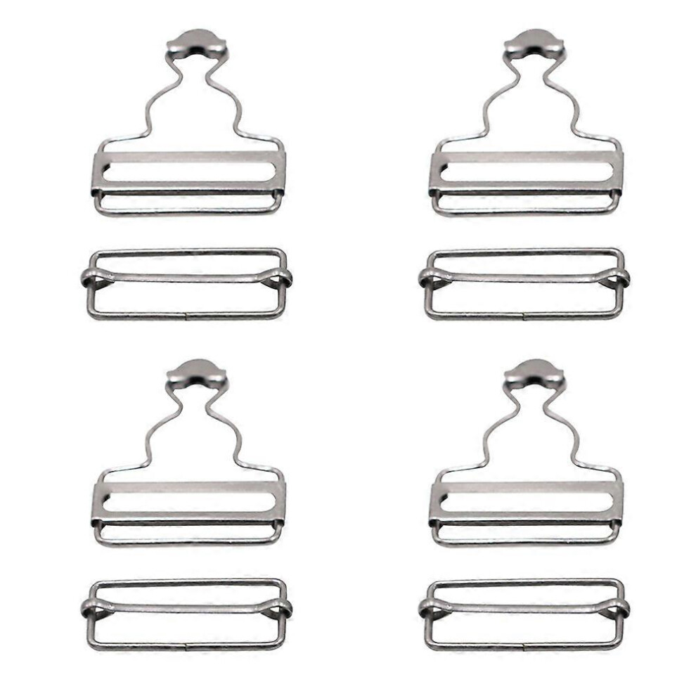 Kricely (As Show, One Size) 4Pcs Metal Bib Pants Buttons Adjustable Gourd Buckle Diy Sew Accessories For Trousers Cotton Jeans