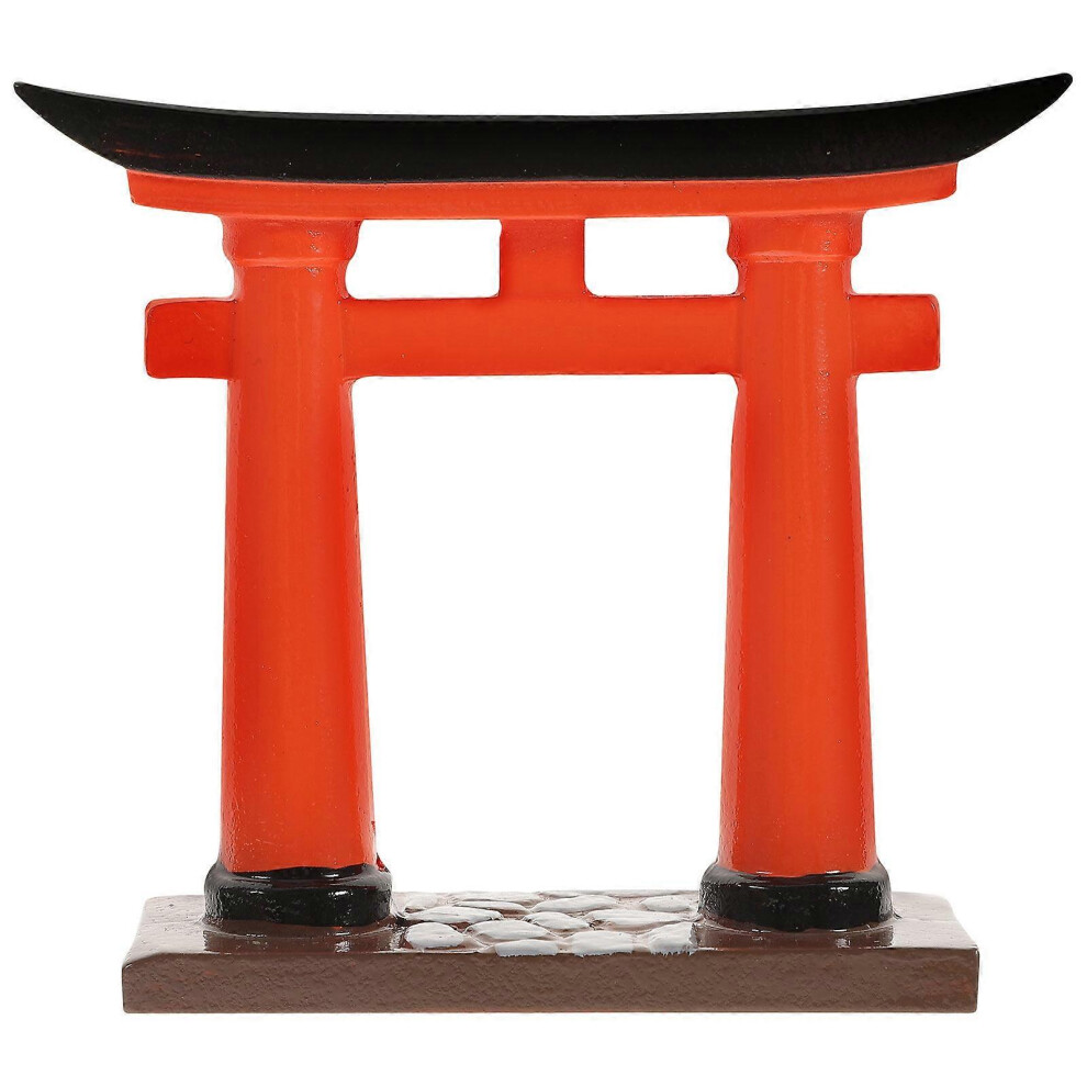 Kricely (As Show, One Size) Miniature Torii Fish Tank Aquarium Ornament Bonsai Torii Decoration Japanese Style Model