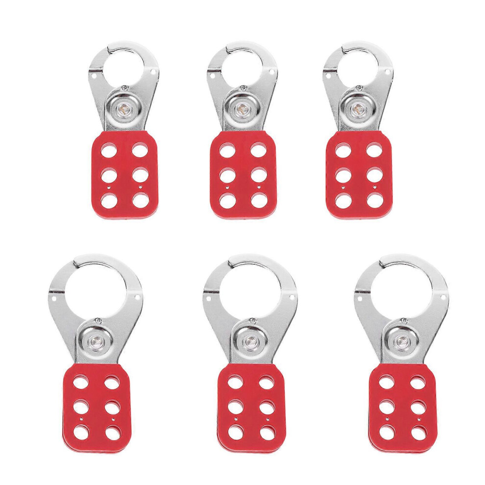 Kricely (As Show, One Size) 6Pcs Safety Insulation Locks Steel Locks Professional Hasp Locks (Red) Red