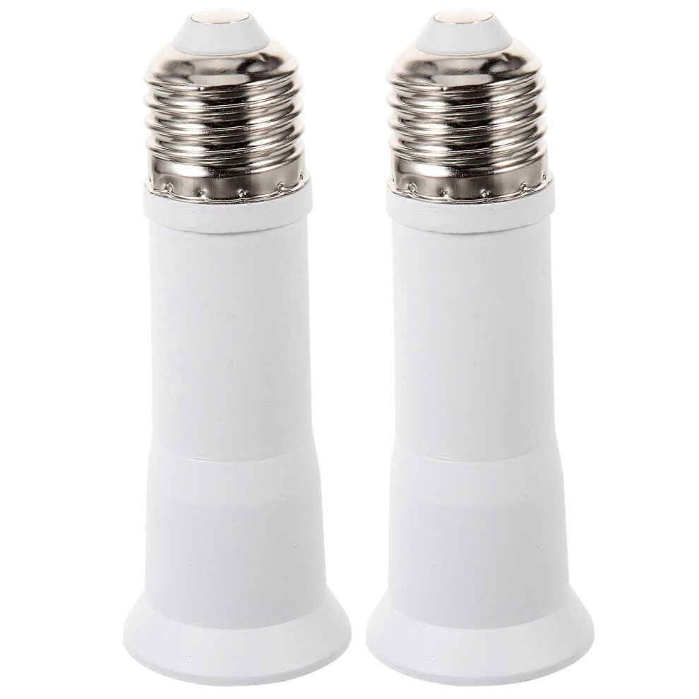 Kricely (As Show, One Size) 2Pcs Bulb Socket Extender Telescopic Bulb Extension Socket E27 Socket Light