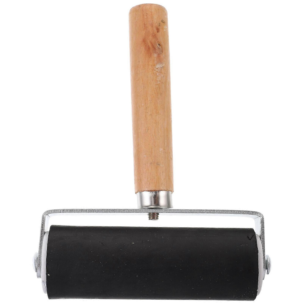 Kricely (As Show, One Size) Rubber Roller Brayer Printmaking Craft Projects Ink And Stamping Tools (Black) Black
