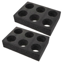 (As show, One size) 2Pcs Takeout Pearl Wool Cup Trays Milk Tea Holders Packing Drink Carriers