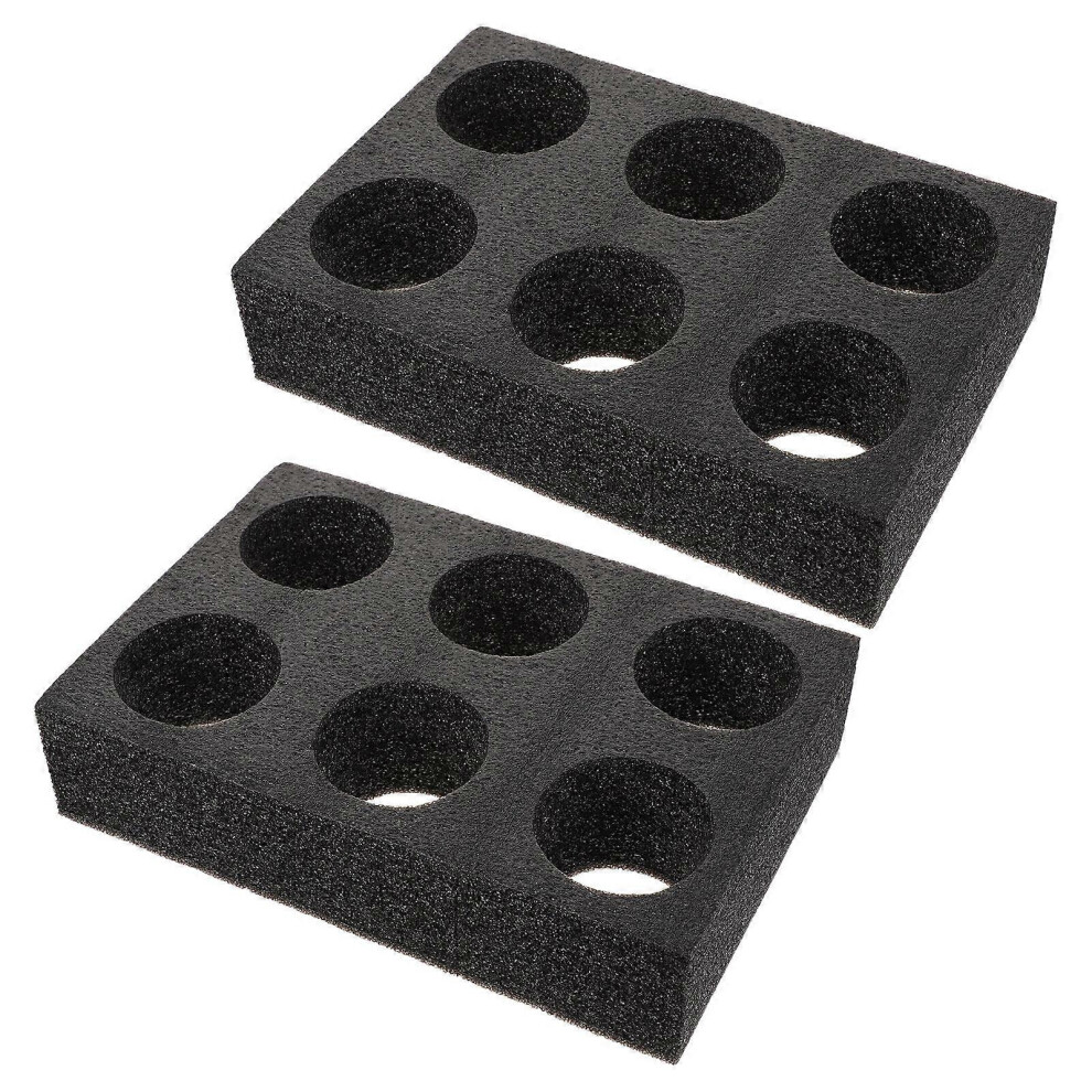 Kricely (As Show, One Size) 2Pcs Takeout Pearl Wool Cup Trays Milk Tea Holders Packing Drink Carriers
